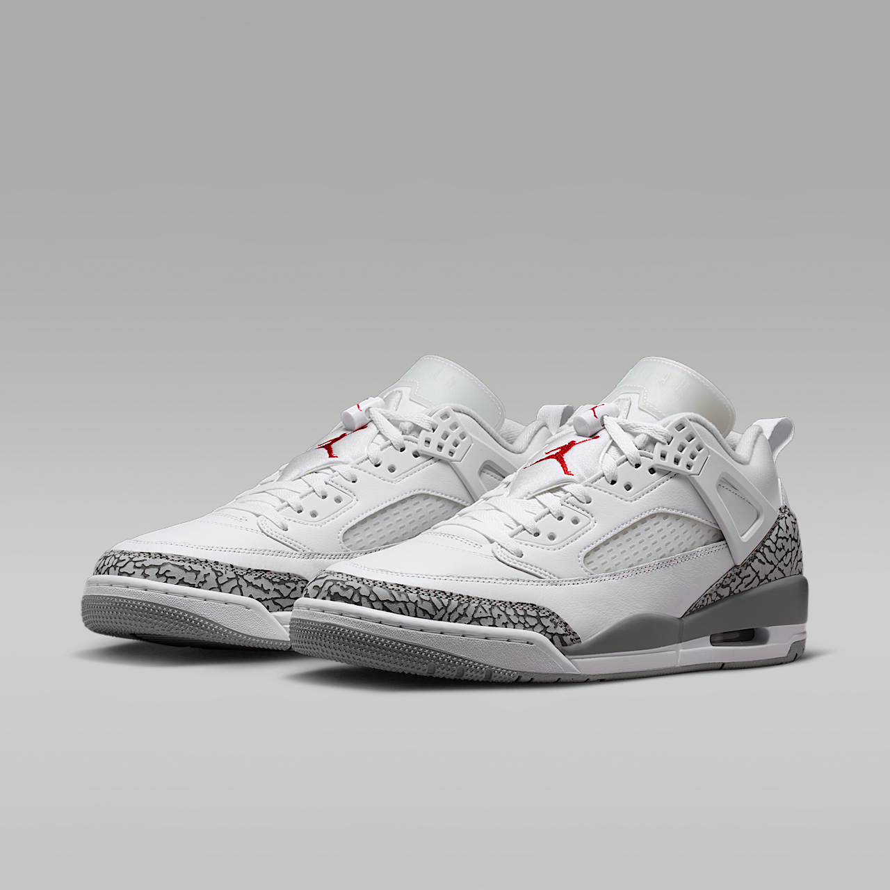 Nike Jordan Spizike Low sneaker Wit/Varsity Red/Cool Grey/Wolf Grey