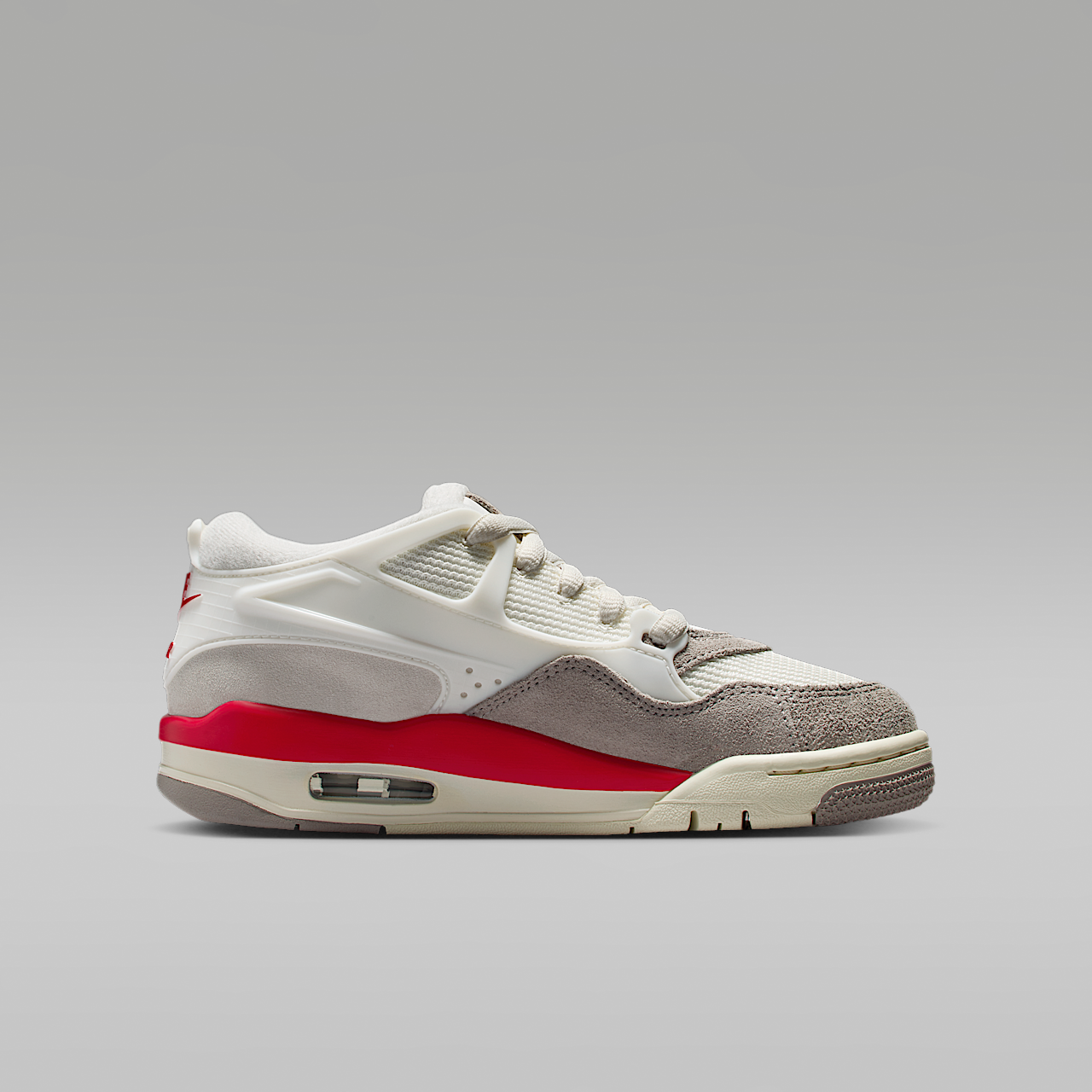 Nike Air Jordan sneaker Sail/College Grey/Coconut Milk/Fire Red