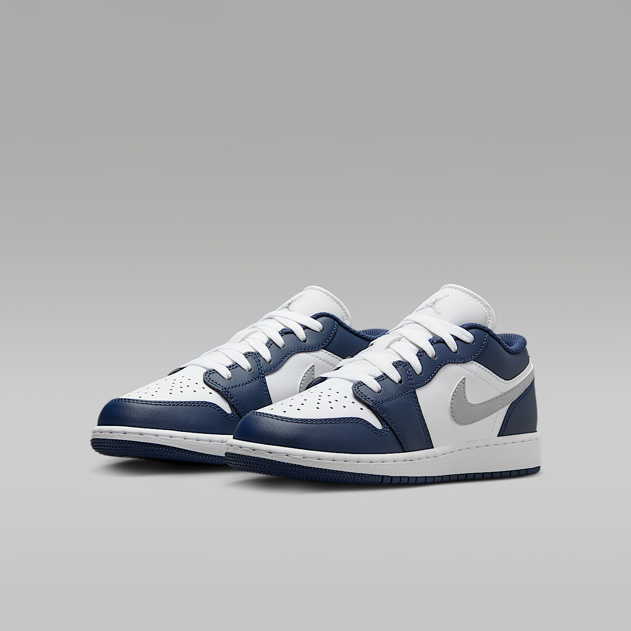 Nike Air Jordan 1 Low sneaker Wit/Midnight Navy/Wolf Grey