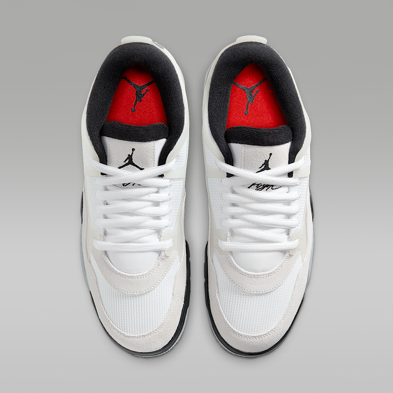 Nike Air Jordan 4 RM sneaker Wit/Infrared 23/Light Smoke Grey/Zwart