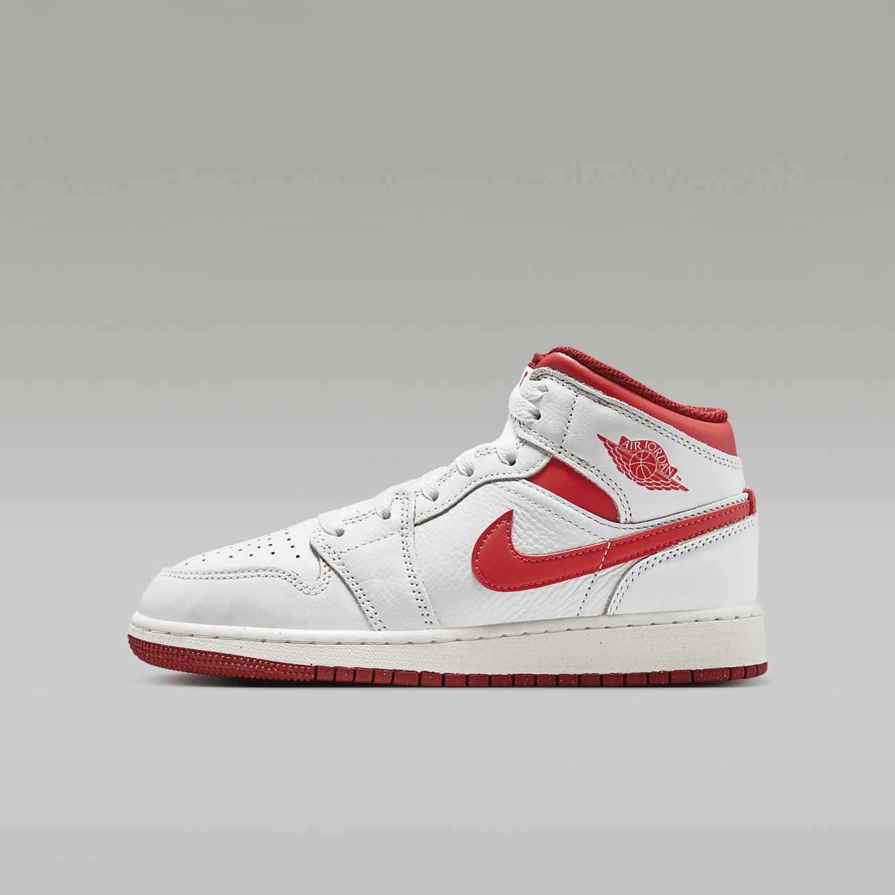 Nike Air Jordan 1 Mid sneaker Wit/Dune Red/Sail/Lobster
