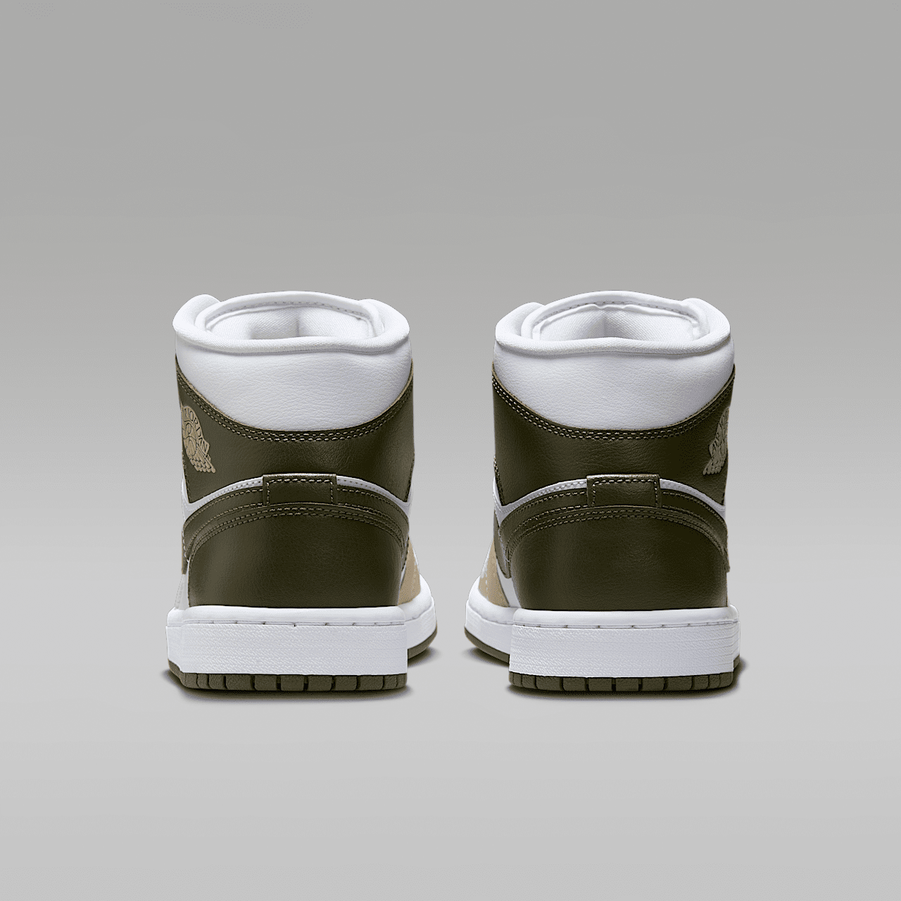 Nike Air Jordan 1 Mid sneaker Wit/Rattan/Medium Olive