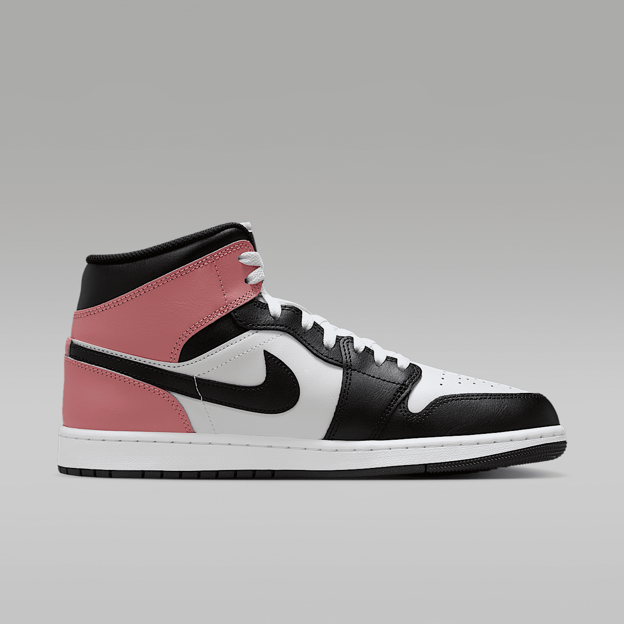 Nike Air Jordan 1 Mid sneaker Wit/Rust Pink/Zwart