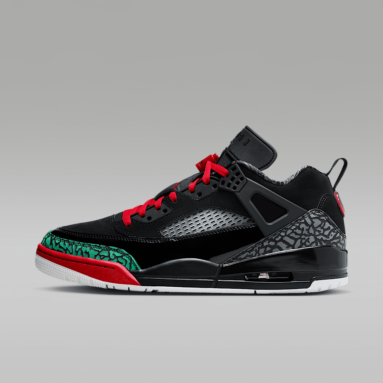 Nike Jordan Spizike Low sneaker Zwart/Classic Green/Wit/Varsity Red