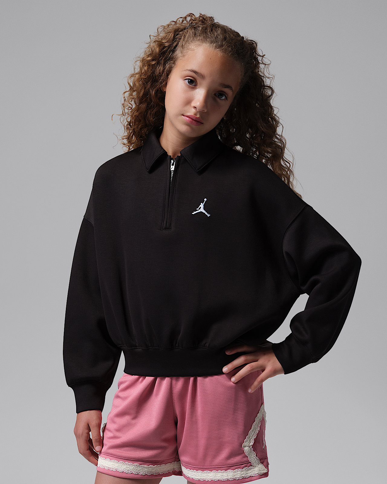 Детские  Jordan She's An All Star Big Kids' Half-Zip Top