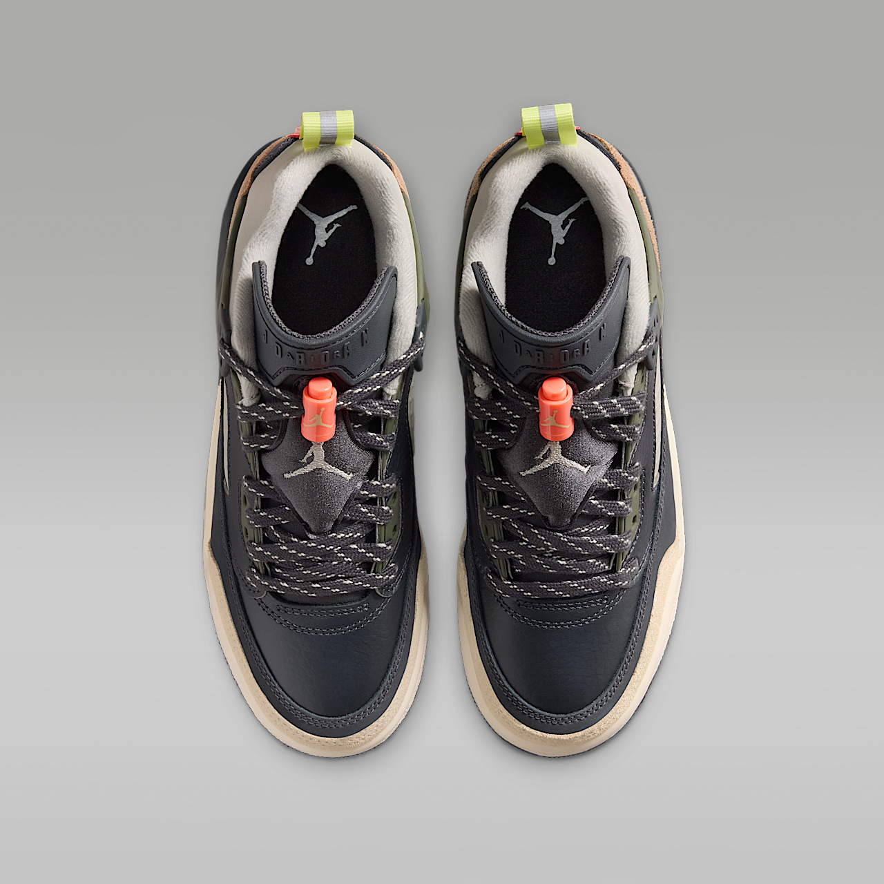 Nike Jordan Spizike Low sneaker Anthracite/Light Wild Mango/Cargo Khaki/Spruce Fog