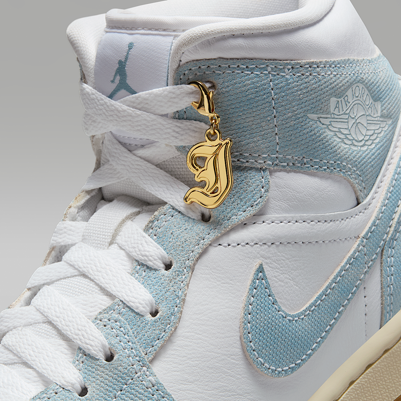 Nike Air Jordan sneaker Wit/Sail/Gum Light Brown/Worn Blue