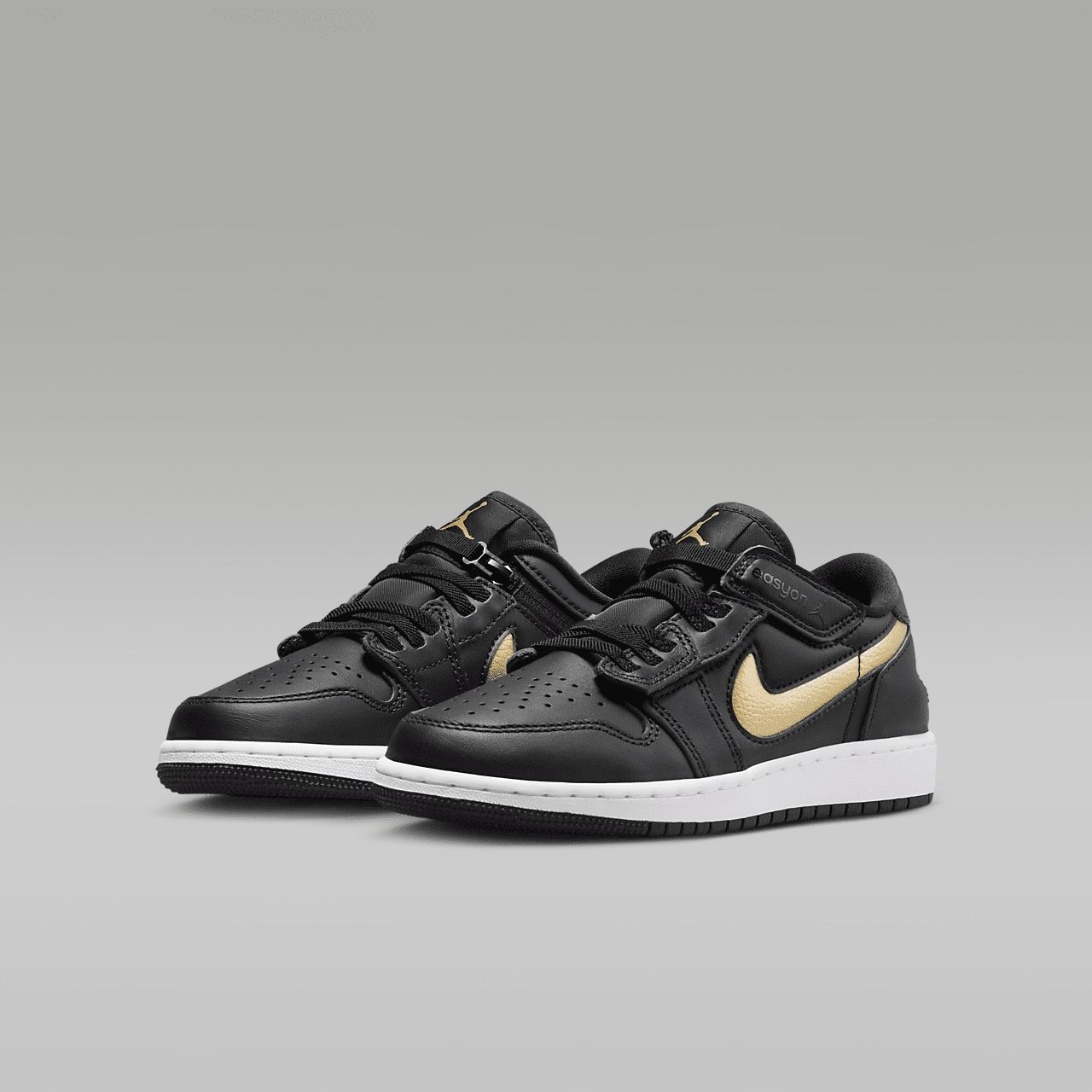 Nike Air Jordan 1 Low sneaker Zwart/Wit/Metallic Gold