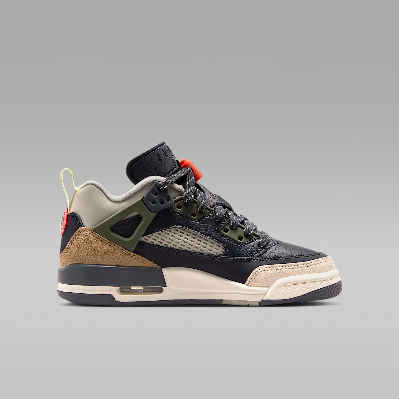 Nike Jordan Spizike Low sneaker Anthracite/Light Wild Mango/Cargo Khaki/Spruce Fog
