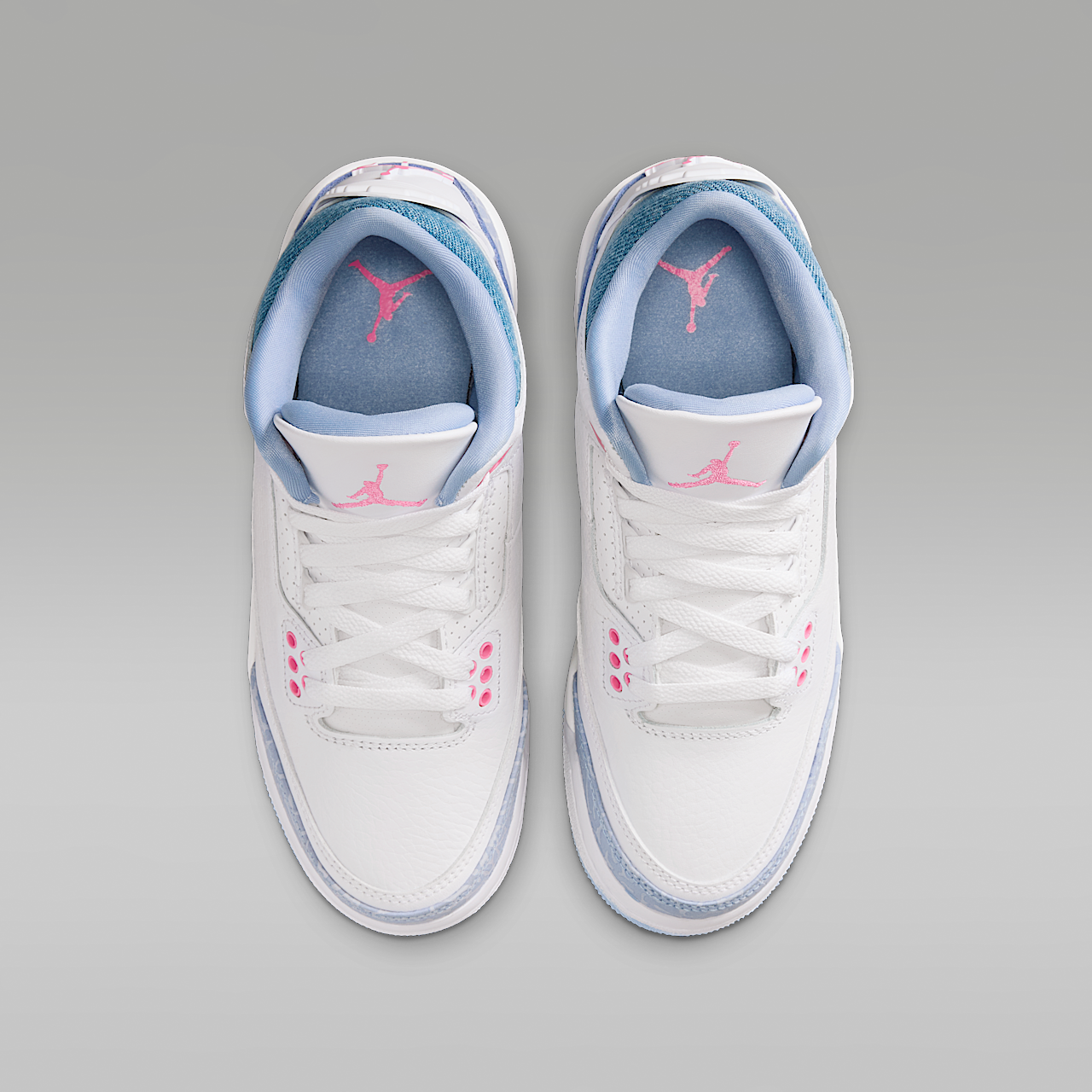 Nike Air Jordan sneaker Wit/Cobalt Bliss/Football Grey/Pink Glow