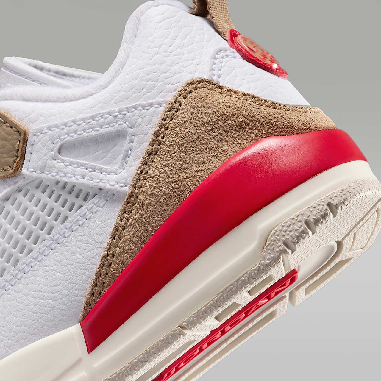 Nike Jordan Spizike Low sneaker Wit/Desert Camo/Sail/Fire Red