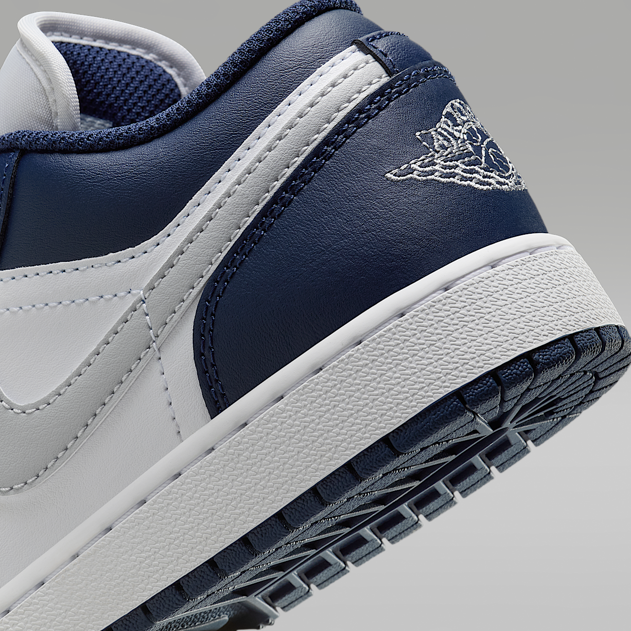 Nike Air Jordan 1 Low sneaker Wit/Midnight Navy/Wolf Grey