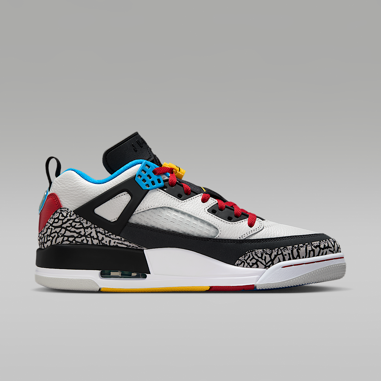 Nike Jordan Spizike Low sneaker Neutral Grey/Surf Blue/Dark Shadow/Varsity Maize