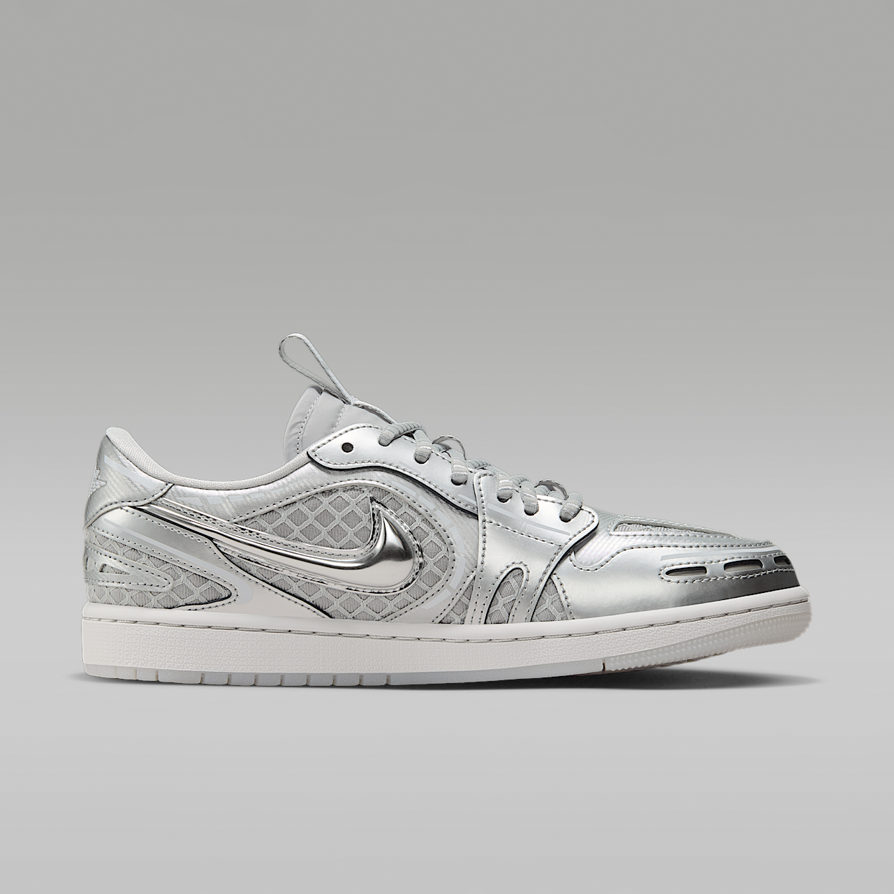 Nike Air Jordan 1 Low sneaker Neutral Grey/Wit/Pewter Grey/Metallic Silver