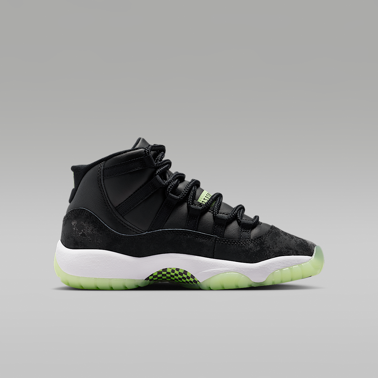 Nike Air Jordan 1 sneaker Zwart/Dark Raisin/Wit/Barely Volt