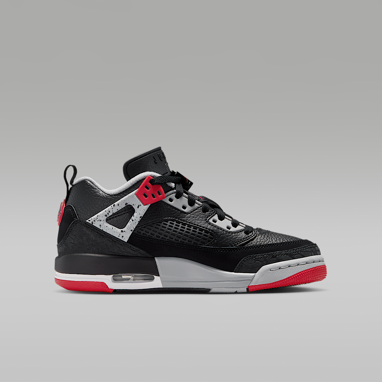 Nike Jordan Spizike Low sneaker Zwart/Wolf Grey/Wit/Gym Red