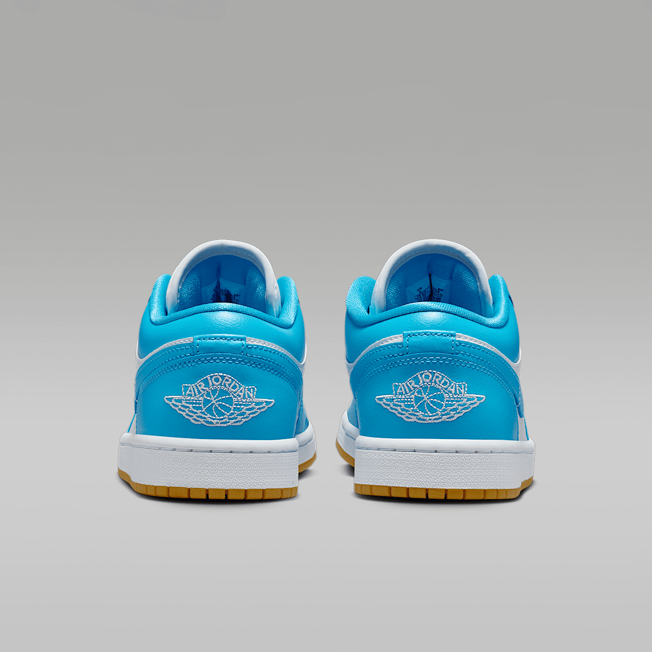 Nike Air Jordan 1 Low sneaker Wit/Gum Light Brown/Dark Powder Blue