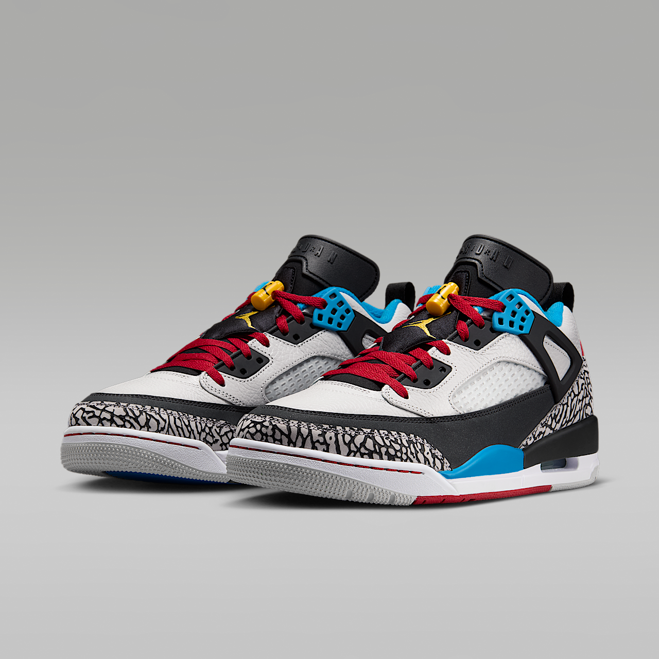 Nike Jordan Spizike Low sneaker Neutral Grey/Surf Blue/Dark Shadow/Varsity Maize