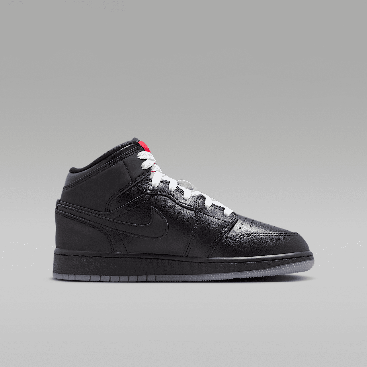 Nike Air Jordan 1 Mid sneaker Zwart/Wit/Wolf Grey/Zwart