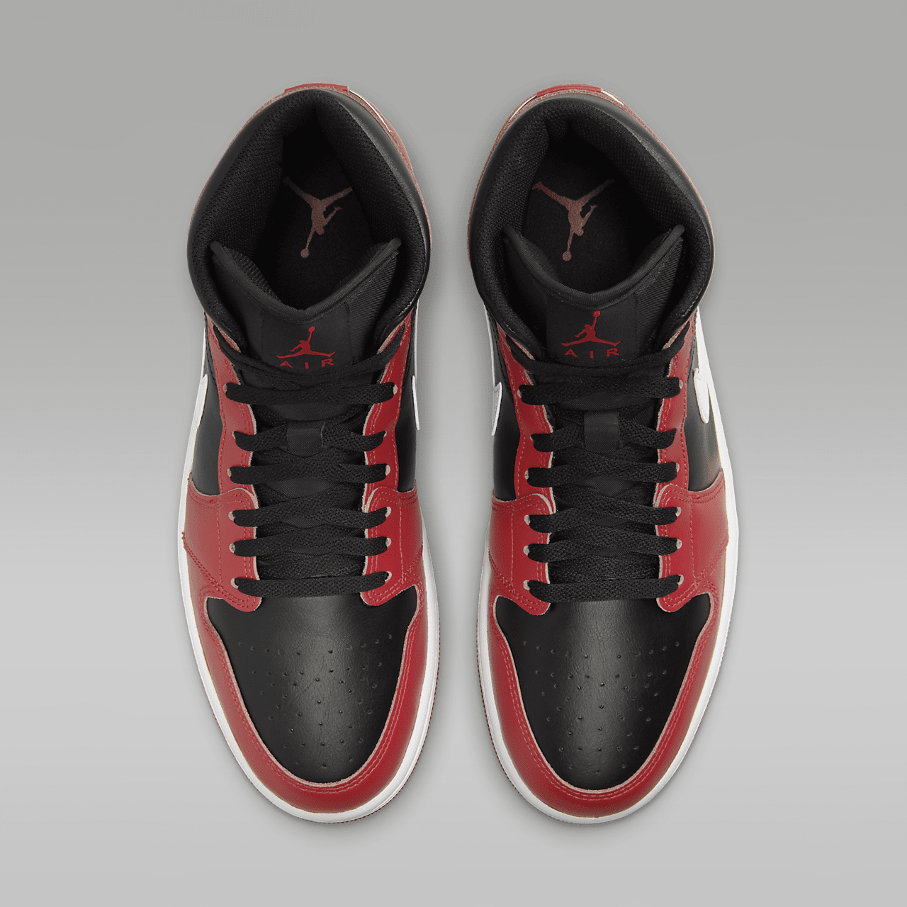 Nike Air Jordan 1 Mid sneaker Zwart/Gym Red/Wit