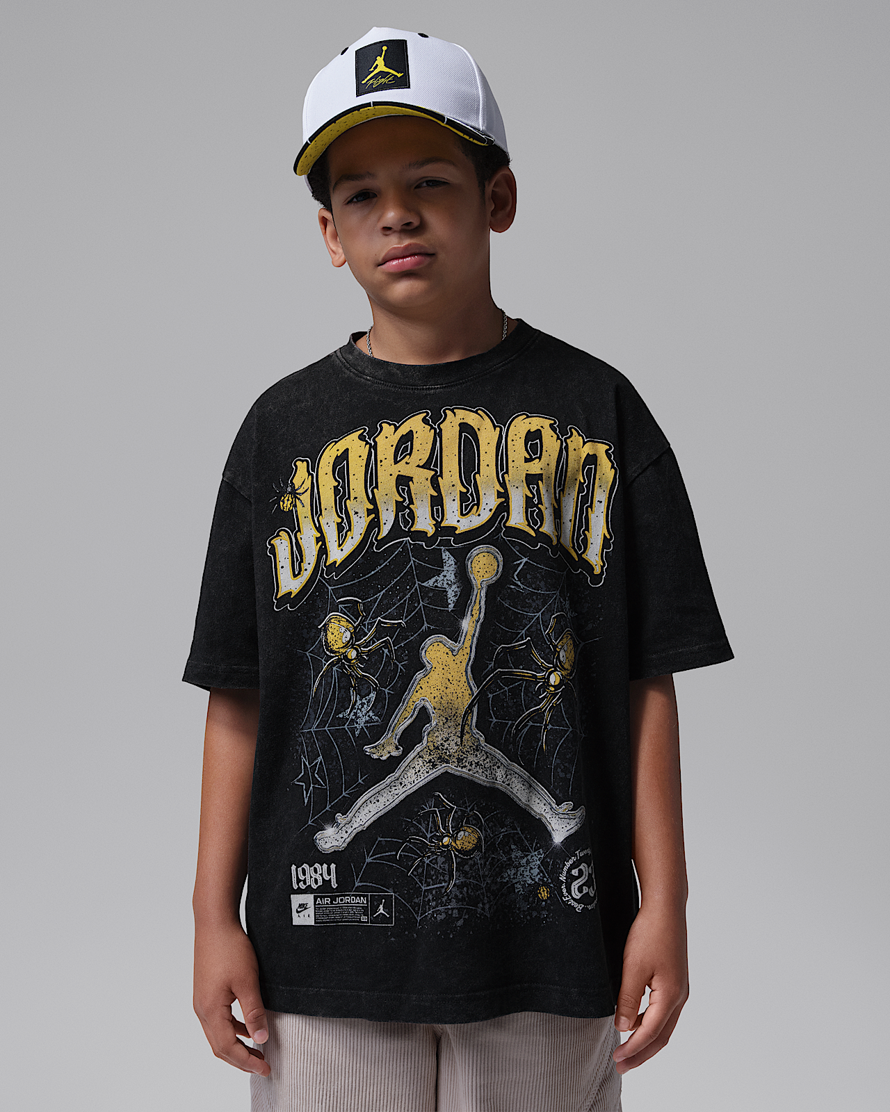 Детская футболка Jordan Big Kids' AJ4 Tour Yellow Retro