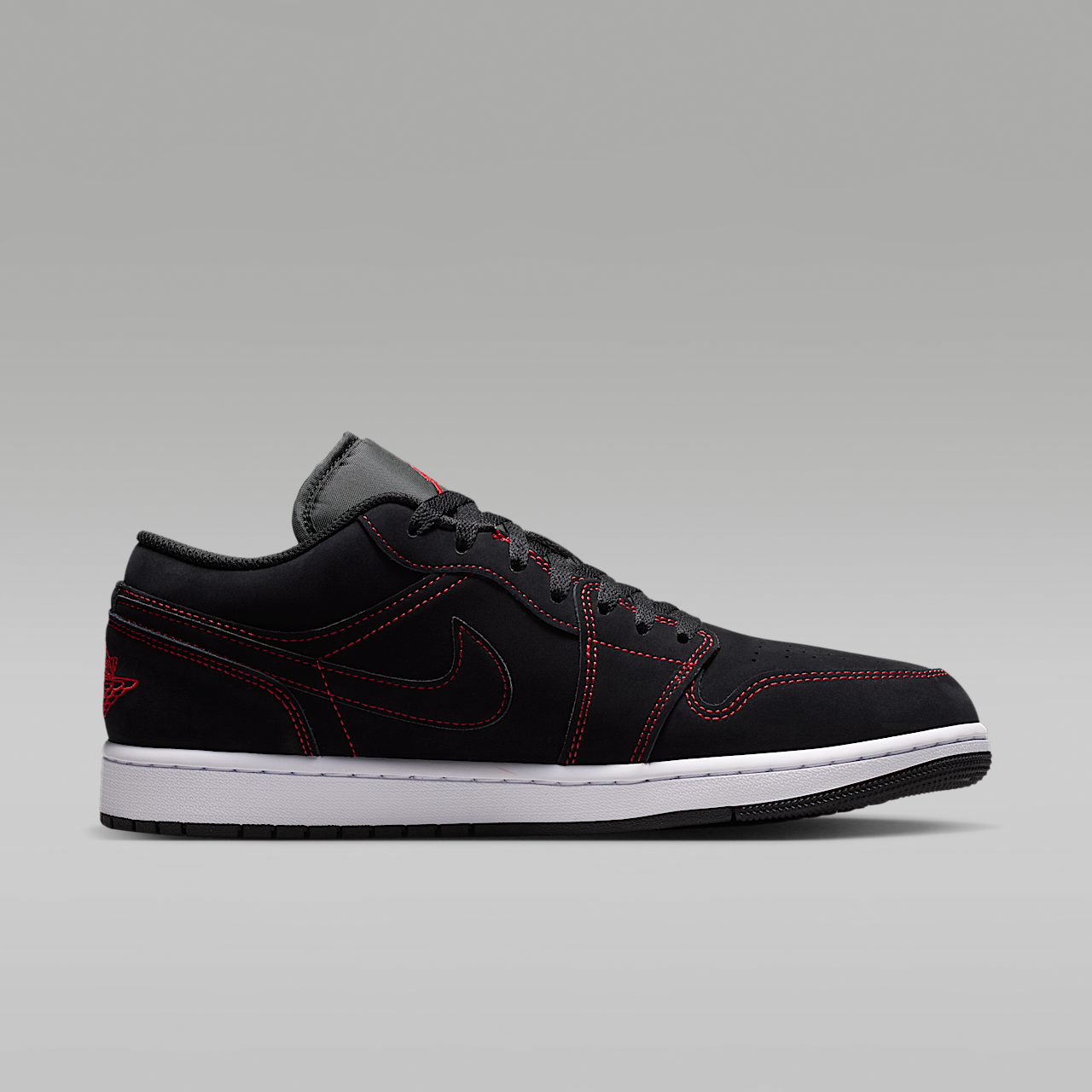 Nike Air Jordan 1 Low sneaker Zwart/Wit/University Red