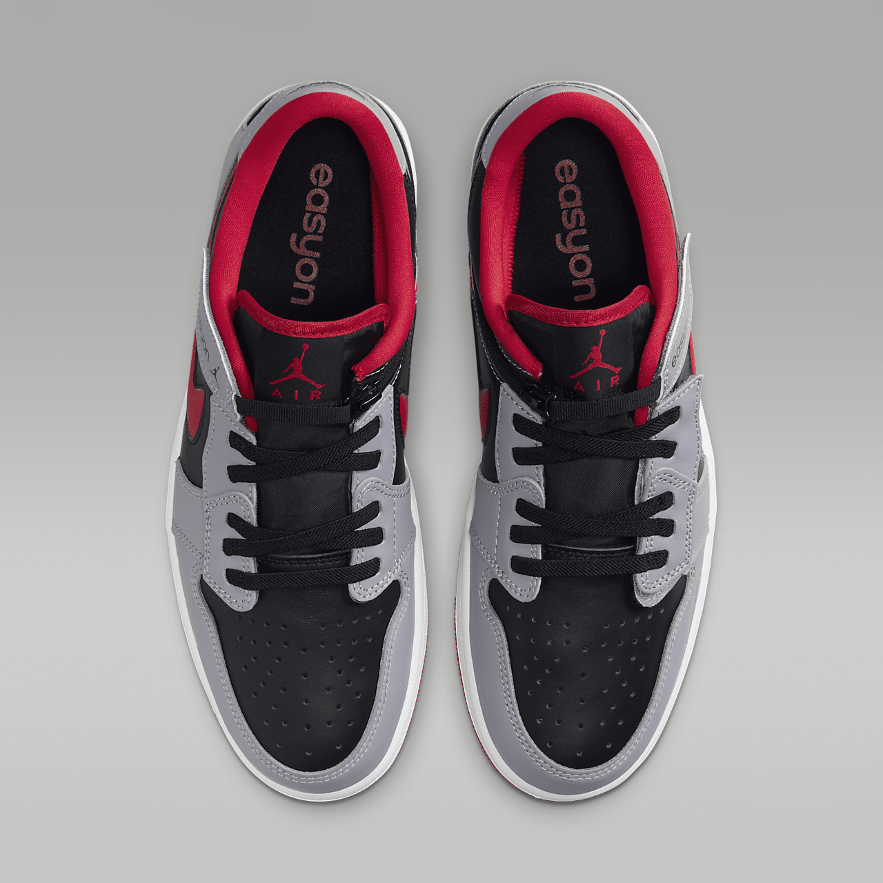 Nike Air Jordan 1 Low sneaker Zwart/Cement Grey/Wit/Fire Red