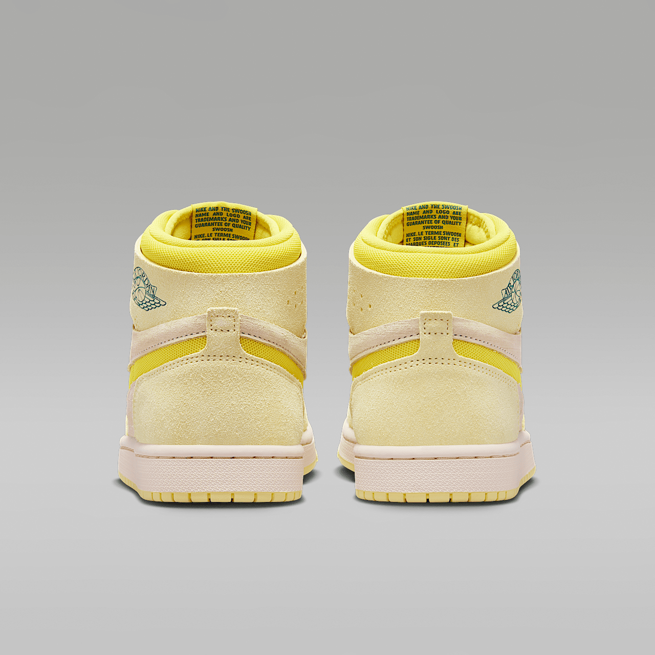 Nike Air Jordan 1 sneaker Citron Tint/Muslin/Sky J Teal/Dynamic Yellow