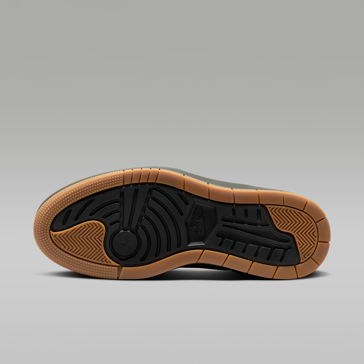 Nike Air Jordan 1 sneaker Zwart/Medium Ash/Gum Light Brown/Zwart