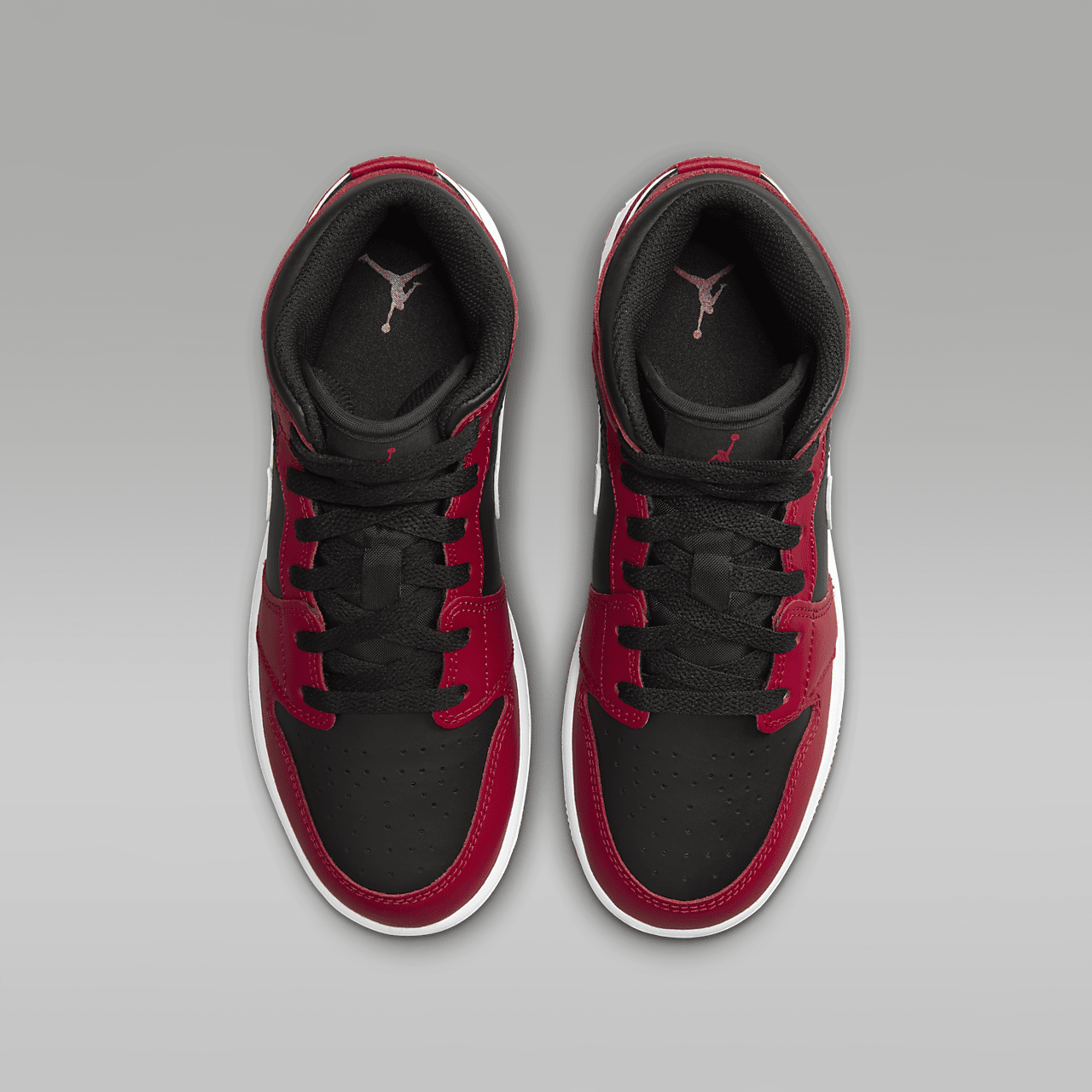 Nike Air Jordan 1 Mid sneaker Zwart/Gym Red/Wit