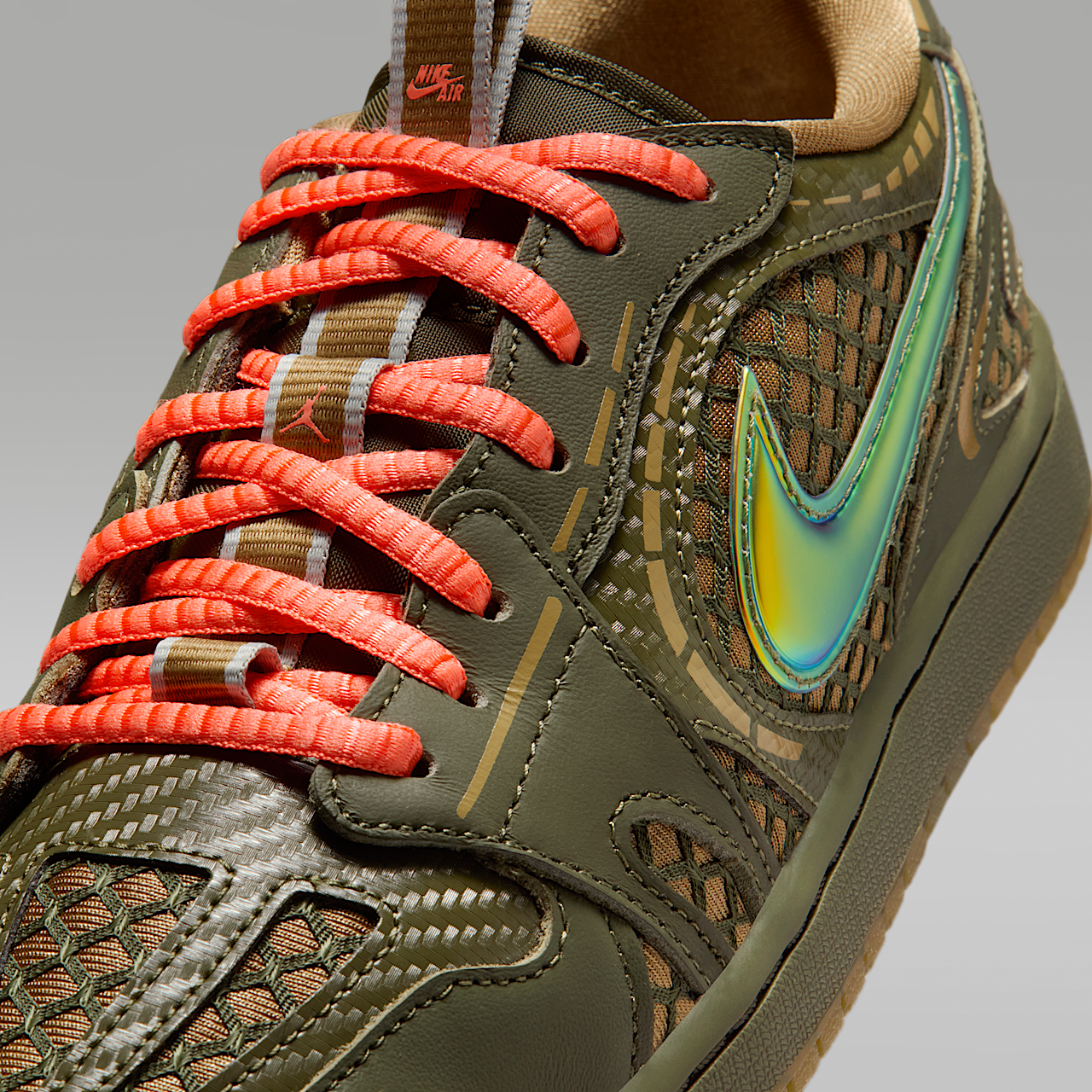 Nike Air Jordan 1 Low sneaker Brown Kelp/Light Wild Mango/Cargo Khaki