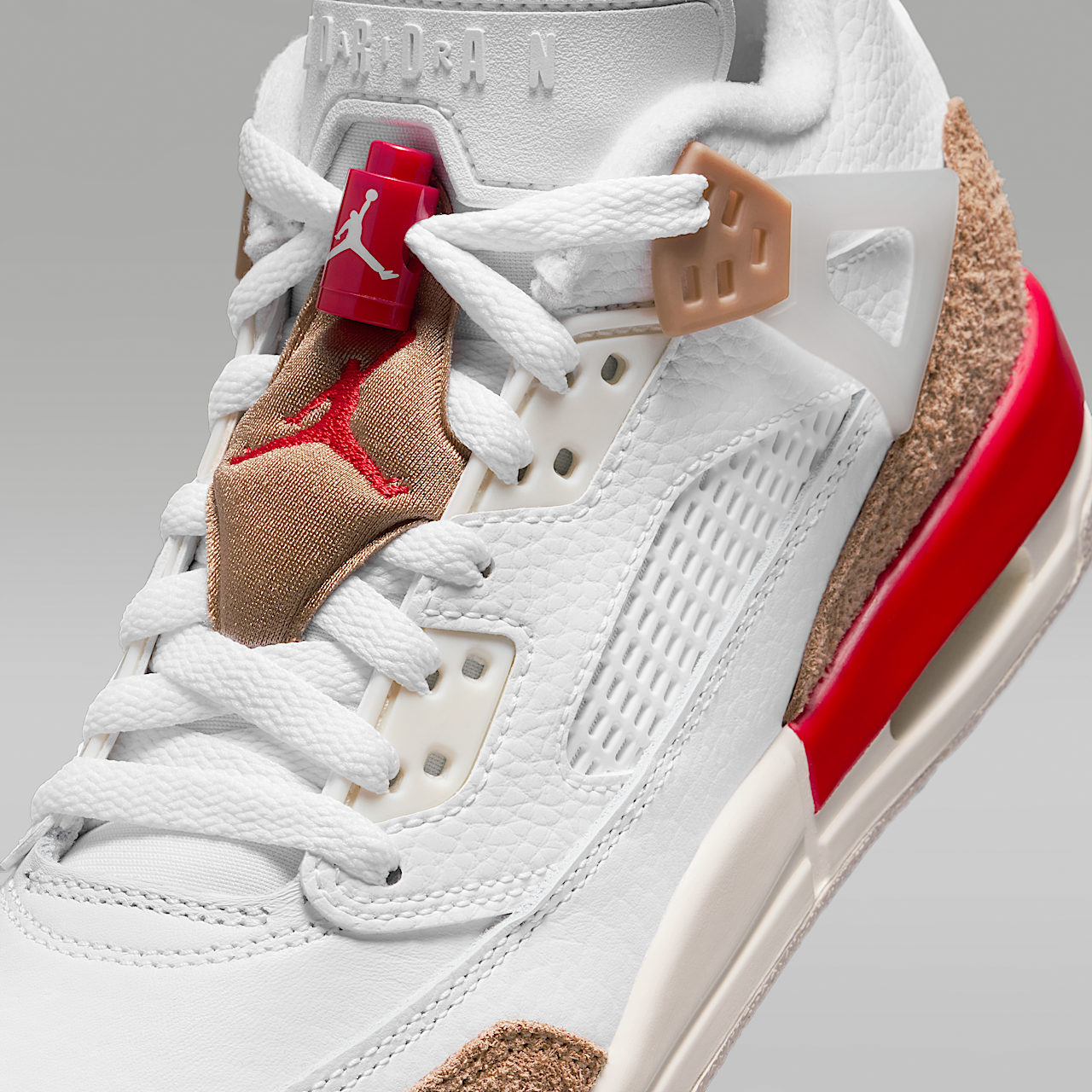 Nike Jordan Spizike Low sneaker Wit/Desert Camo/Sail/Fire Red