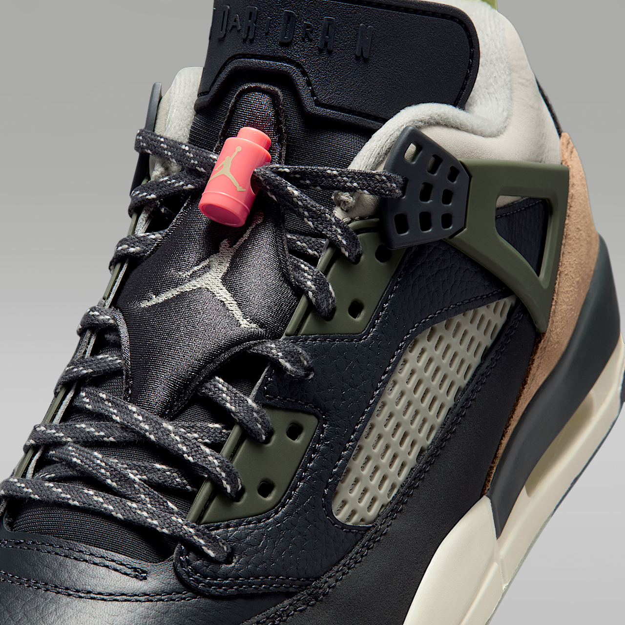 Nike Jordan Spizike Low sneaker Anthracite/Light Wild Mango/Cargo Khaki/Spruce Fog