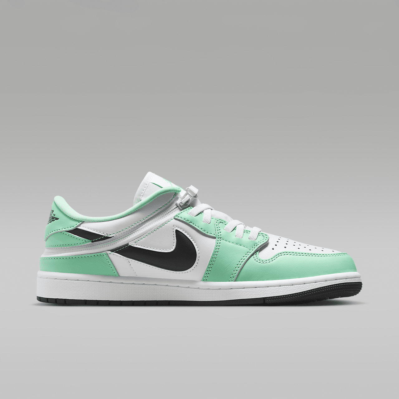 Nike Air Jordan 1 Low sneaker Wit/Green Glow/Zwart