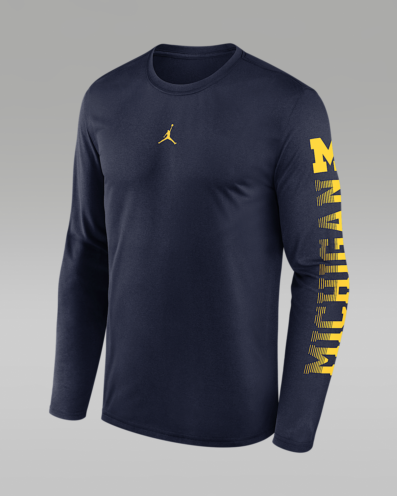 Мужская футболка Michigan Primetime Legend Jordan Brand Dri-FIT College Long-Sleeve