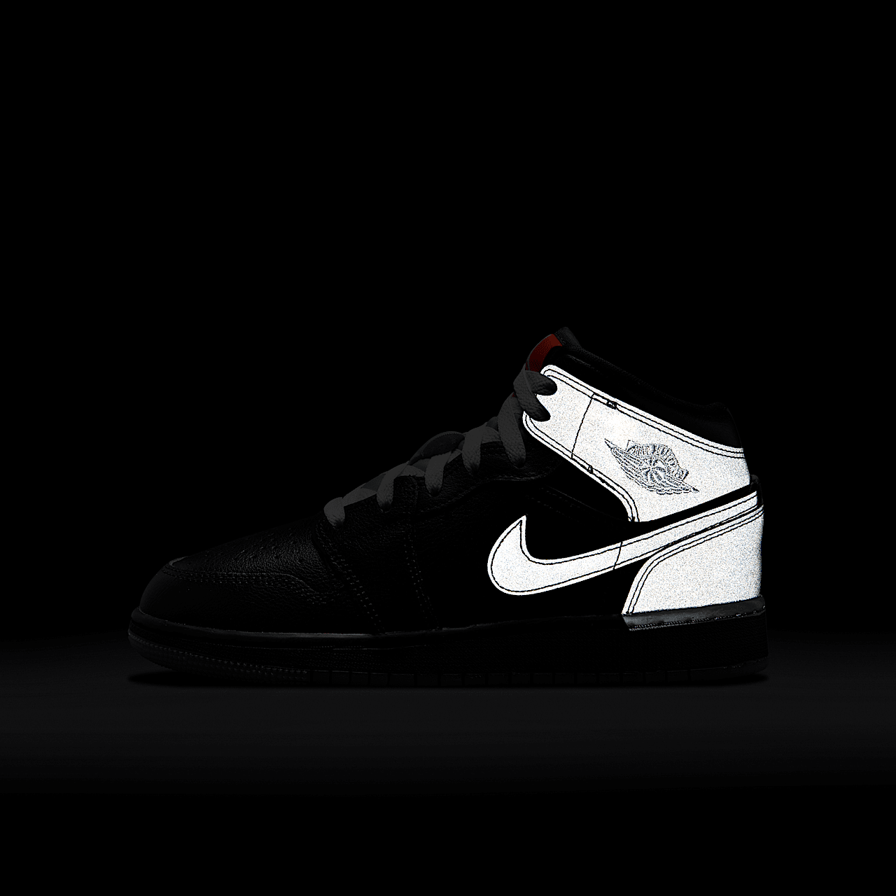 Nike Air Jordan 1 Mid sneaker Zwart/Wit/Wolf Grey/Zwart
