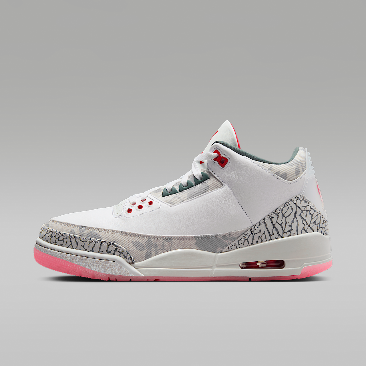 Nike Air Jordan sneaker Wit/Off White/Vintage Green/Fire Red