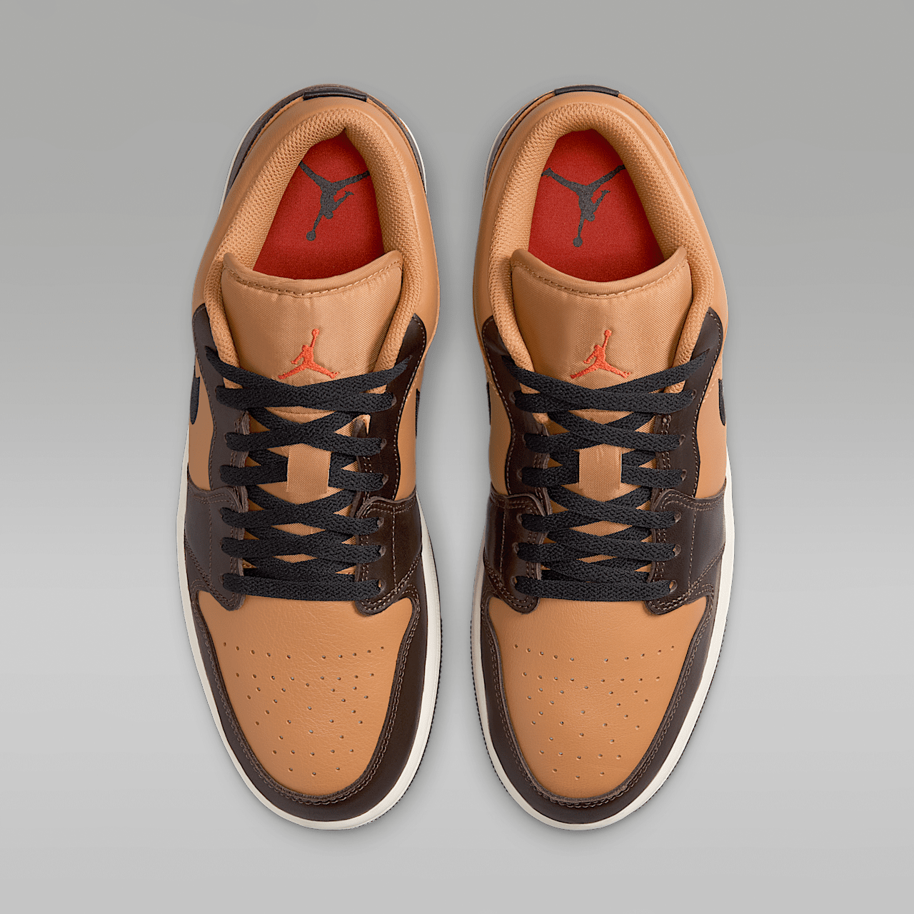 Nike Air Jordan 1 Low sneaker Flax/Baroque Brown/Vintage Coral/Zwart