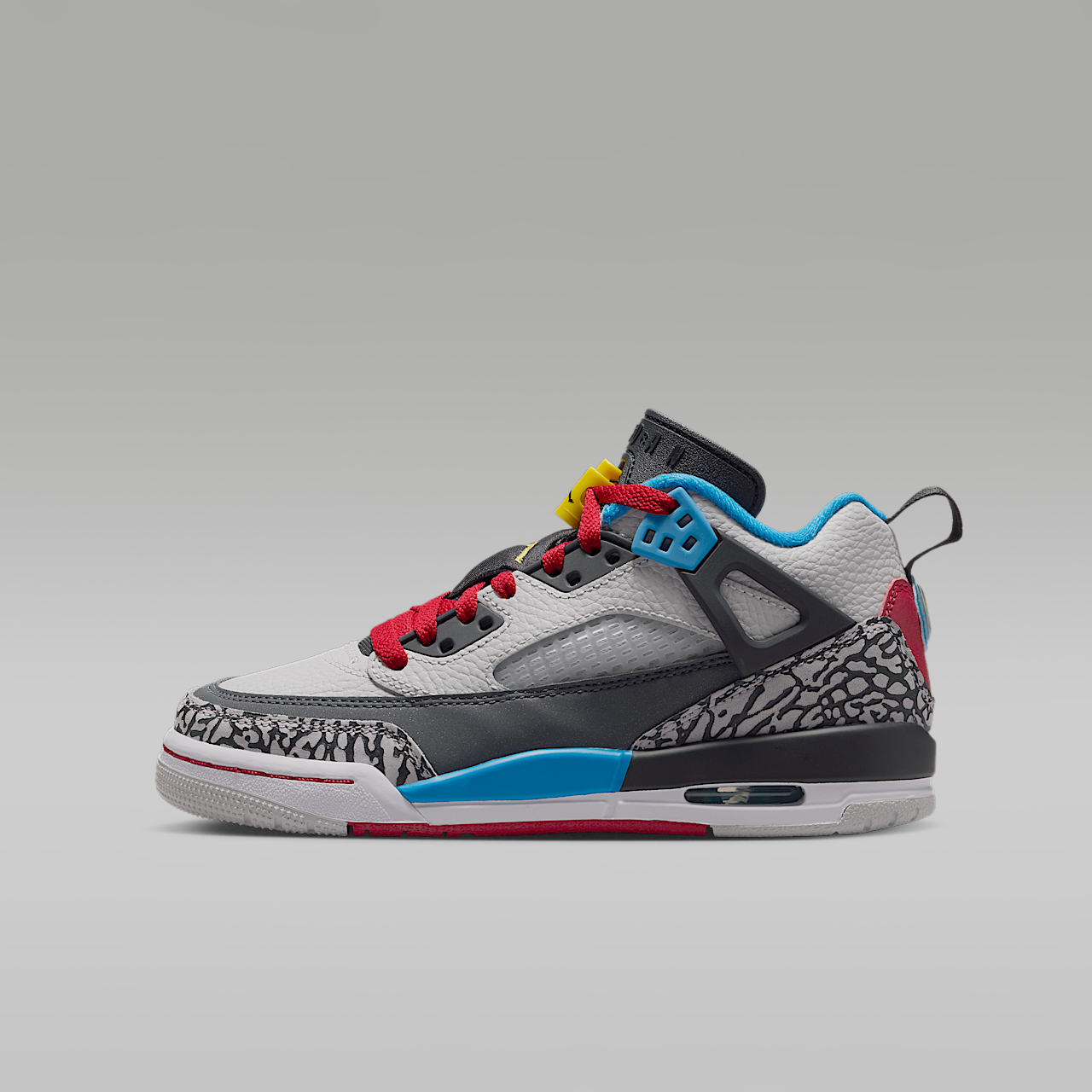 Nike Jordan Spizike Low sneaker Neutral Grey/Surf Blue/Dark Shadow/Varsity Maize