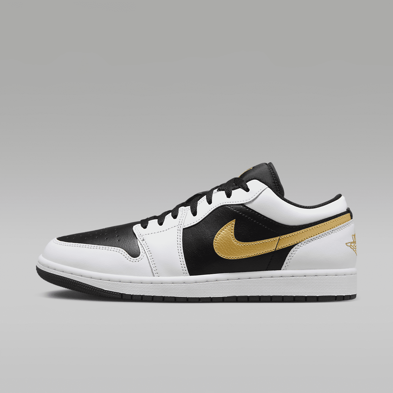 Nike Air Jordan 1 Low sneaker Wit/Zwart/Metallic Gold