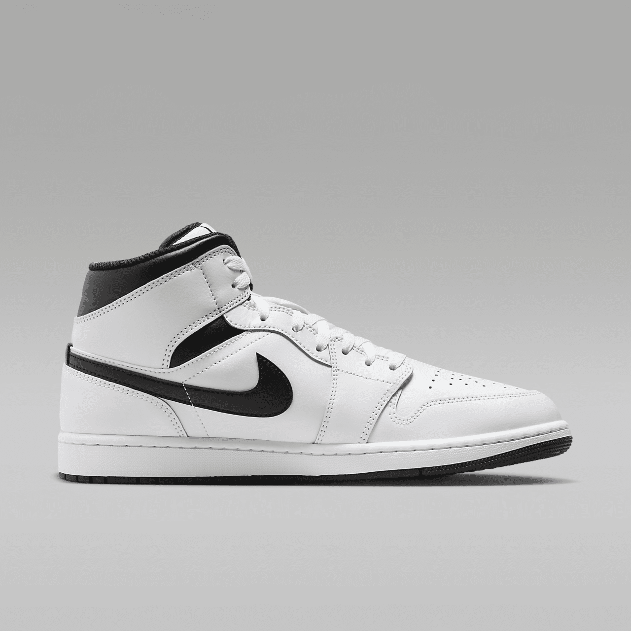 Nike Air Jordan 1 Mid sneaker Wit/Wit/Zwart/Zwart