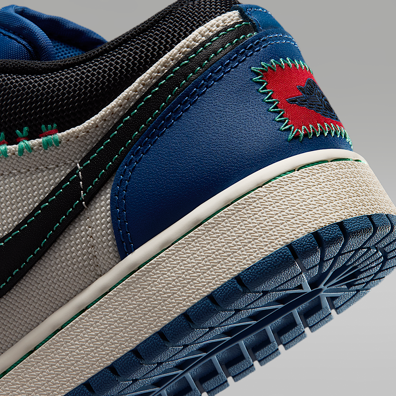 Nike Air Jordan sneaker True Blue/University Red/Kinetic Green/Zwart