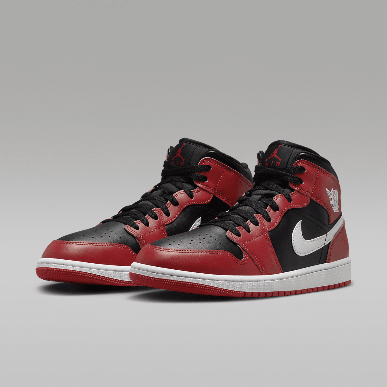 Nike Air Jordan 1 Mid sneaker Zwart/Gym Red/Wit