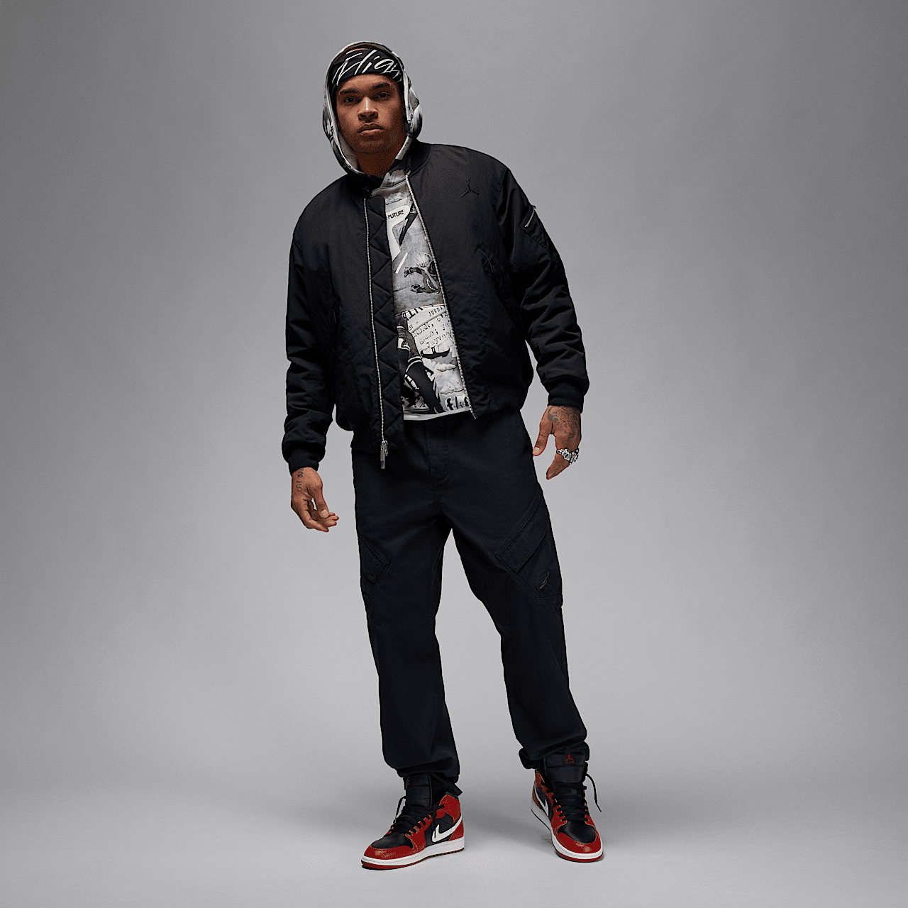 Nike Air Jordan 1 Mid sneaker Zwart/Gym Red/Wit