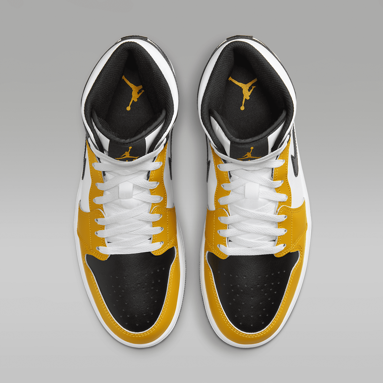 Nike Air Jordan 1 Mid sneaker Yellow Ochre/Wit/Yellow Ochre/Zwart
