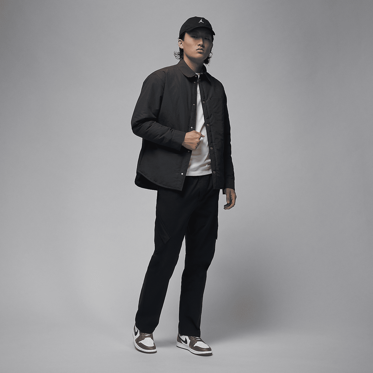 Nike Air Jordan 1 Low sneaker Wit/Iron Grey/Zwart