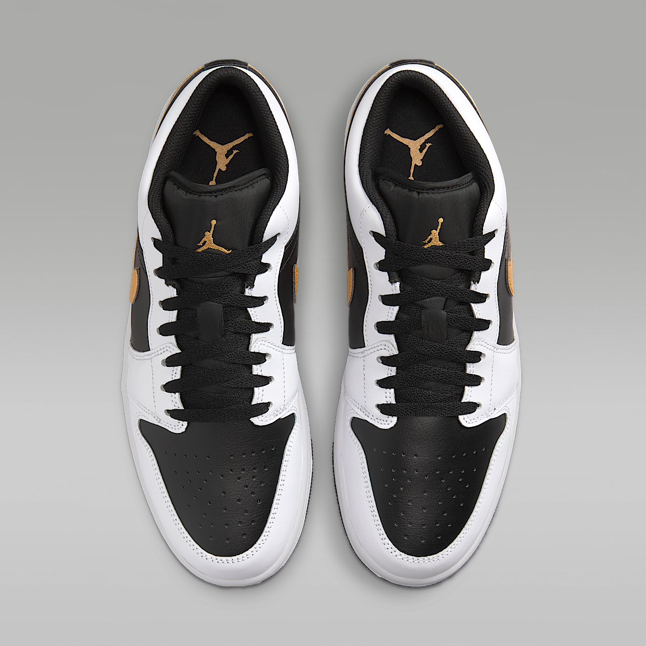 Nike Air Jordan 1 Low sneaker Wit/Zwart/Metallic Gold