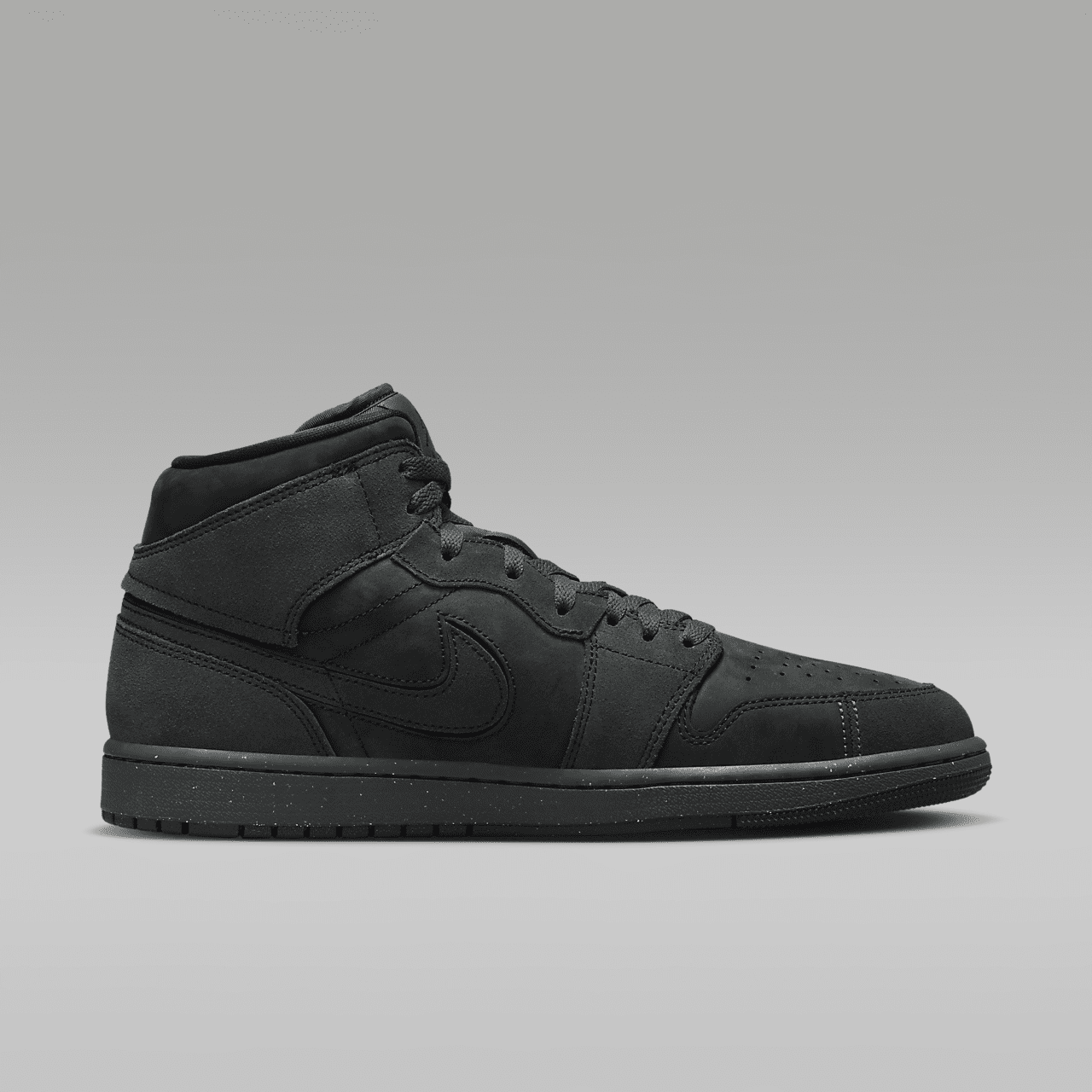 Nike Air Jordan 1 Mid sneaker Dark Smoke Grey/Varsity Red/Zwart