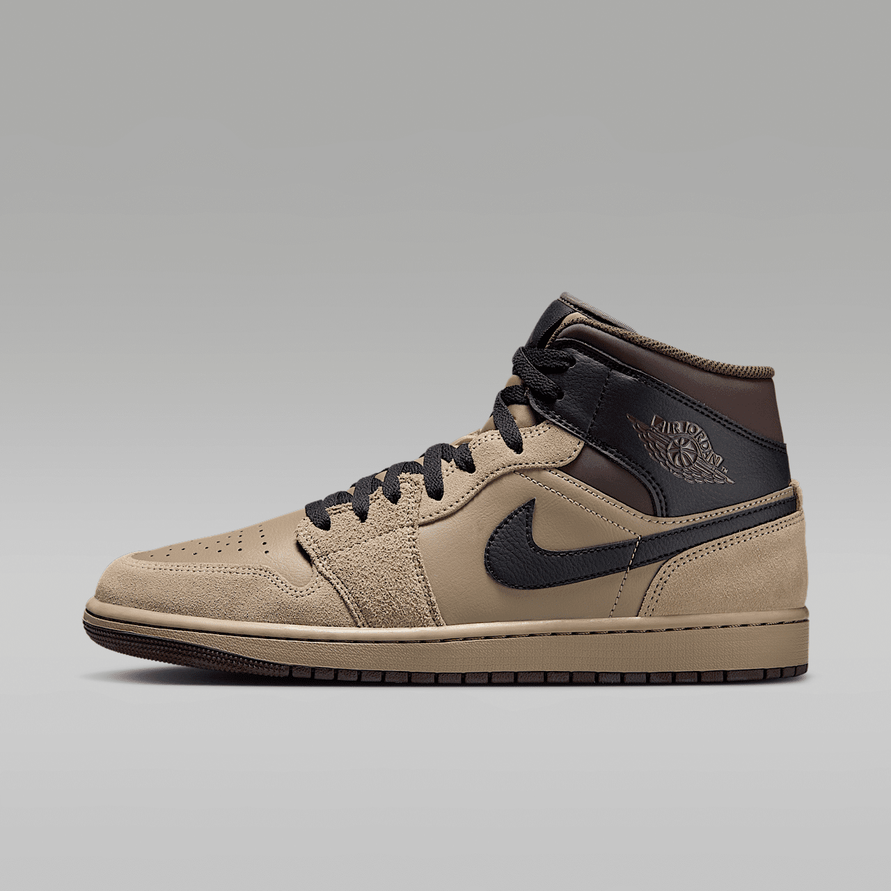 Nike Air Jordan sneaker Khaki/Baroque Brown/Gum Light Brown/Zwart