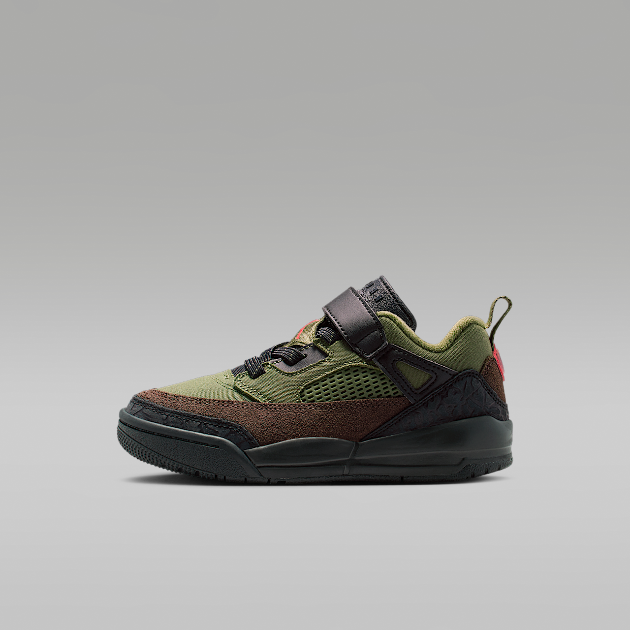 Nike Jordan Spizike Low sneaker Medium Olive/Zwart/Baroque Brown/University Red
